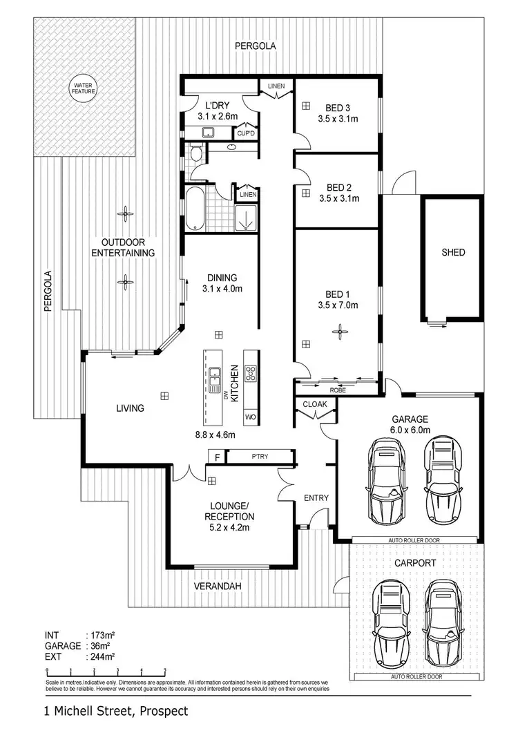 Floorplan of Homely house listing, 1 Michell Street, Prospect SA 5082