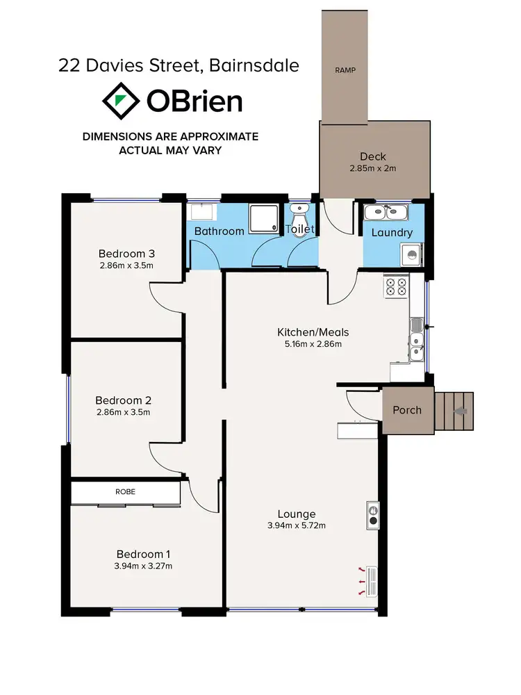 Floorplan of Homely house listing, 22 Davies Street, Bairnsdale VIC 3875