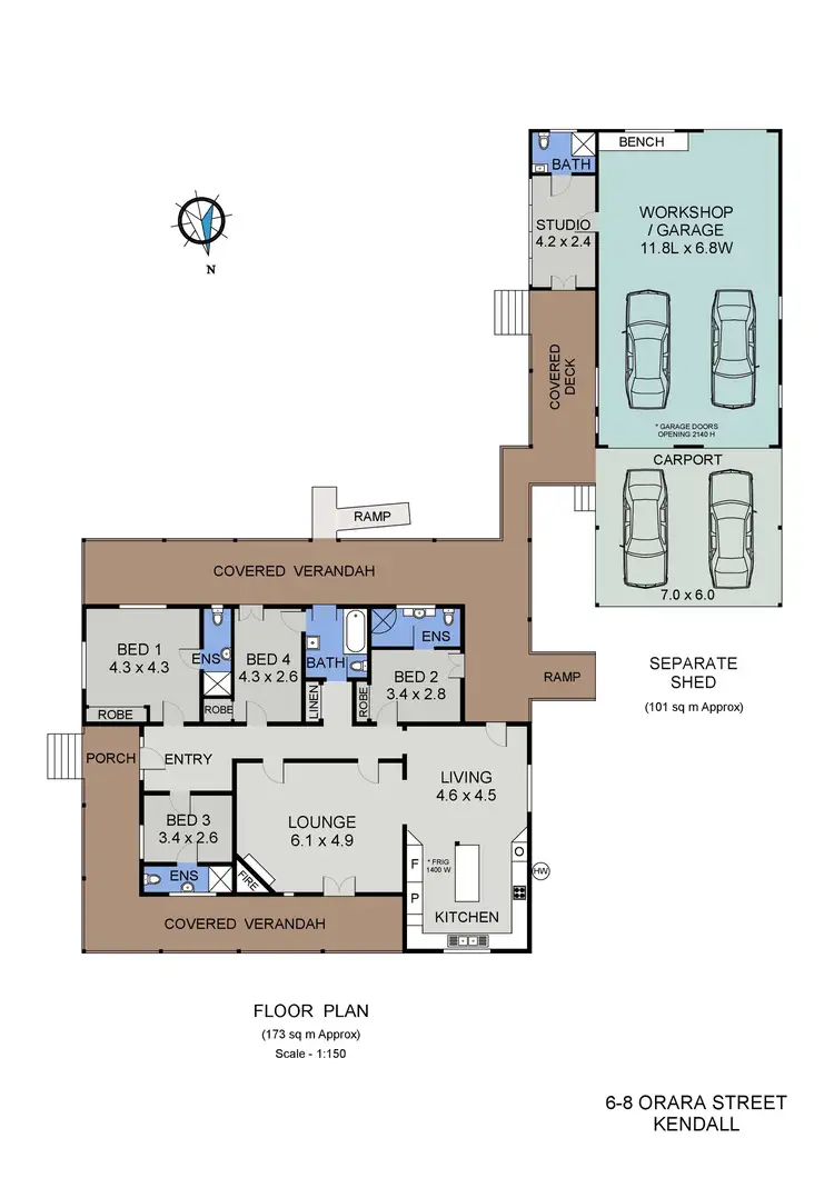 Floorplan of Homely house listing, 6-8 Orara Street, Kendall NSW 2439