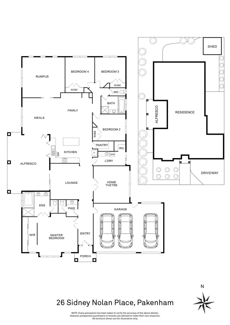 Floorplan of Homely house listing, 26 Sidney Nolan Place, Pakenham VIC 3810