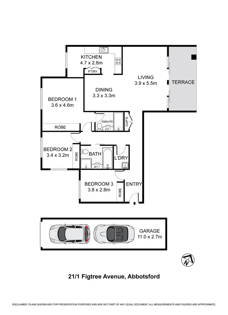 Floorplan of Homely apartment listing, 21/1 Figtree Avenue, Abbotsford NSW 2046