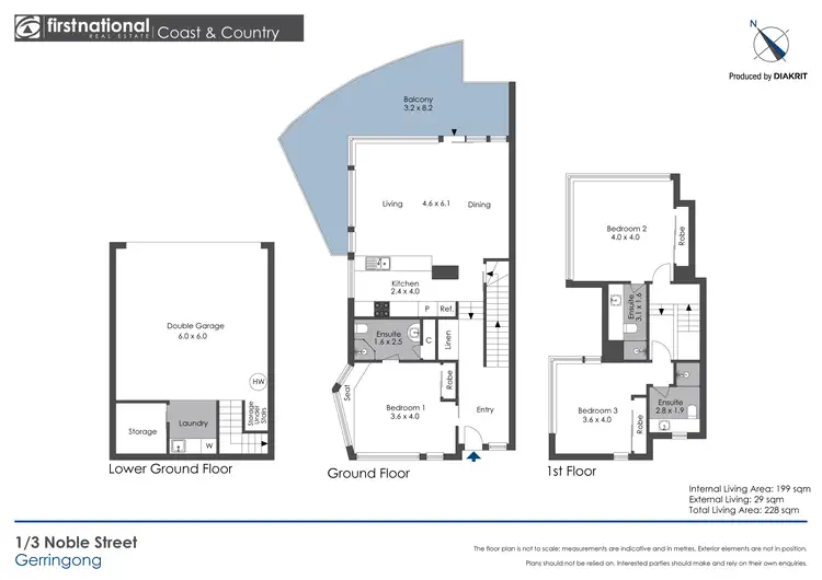 Floorplan of Homely townhouse listing, 1/3 Noble Street, Gerringong NSW 2534