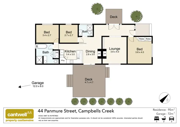 Floorplan of Homely house listing, 44 Panmure Street, Newstead VIC 3462