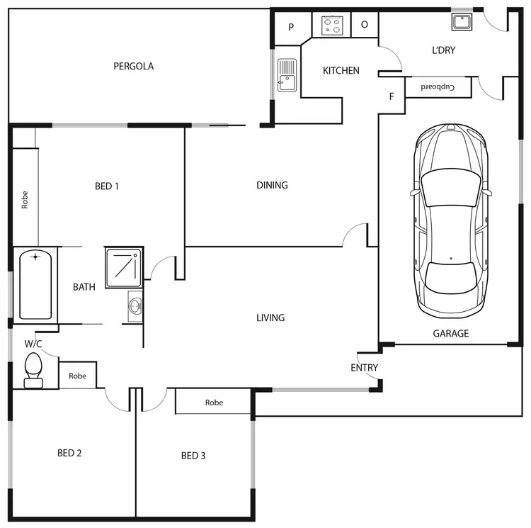 Floorplan of Homely townhouse listing, 16/29 Popplewell Place, Gordon ACT 2906