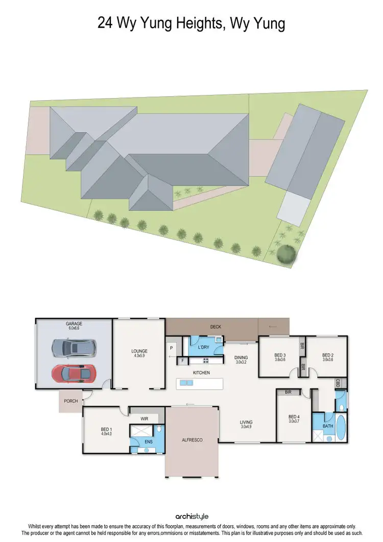 Floorplan of Homely house listing, 24 Wy Yung Heights, Wy Yung VIC 3875
