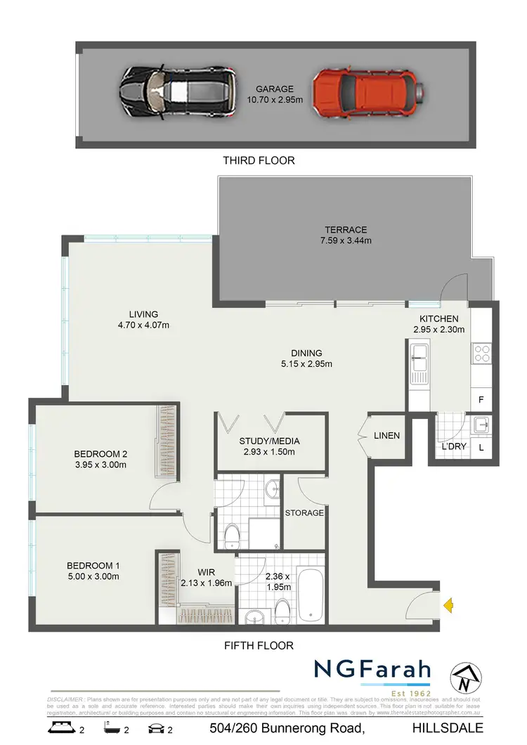 Floorplan of Homely unit listing, 504/260 Bunnerong Road, Hillsdale NSW 2036