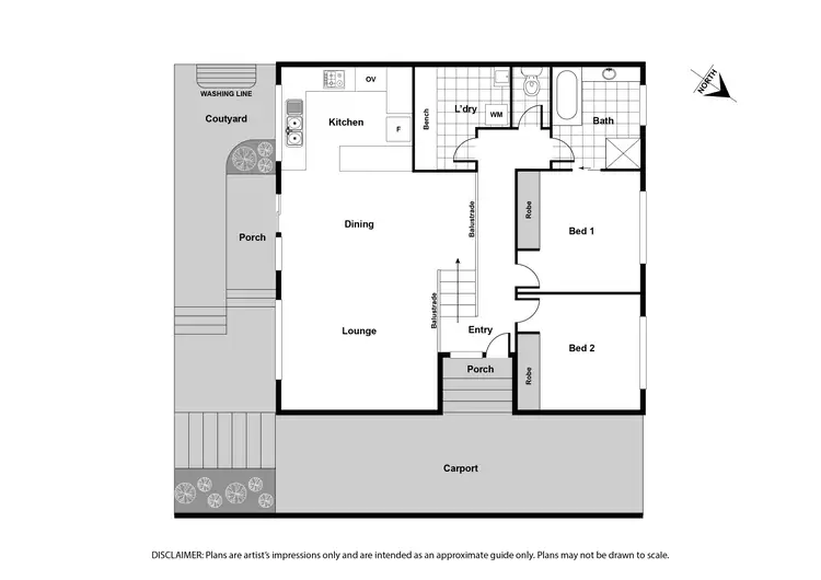 Floorplan of Homely townhouse listing, 6/12 Lazarus Crescent, Queanbeyan NSW 2620