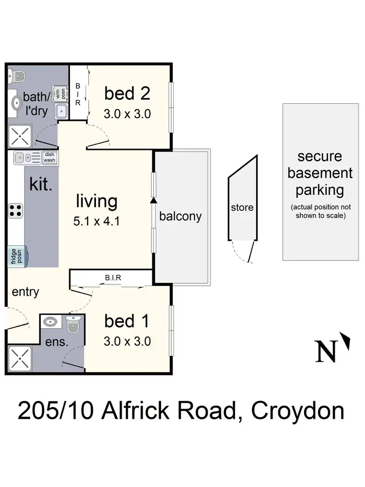 Floorplan of Homely apartment listing, 205/10 Alfrick Road, Croydon VIC 3136