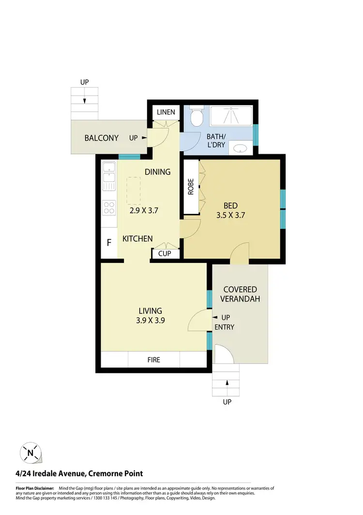 Floorplan of Homely apartment listing, 4/24 Iredale Avenue, Cremorne Point NSW 2090