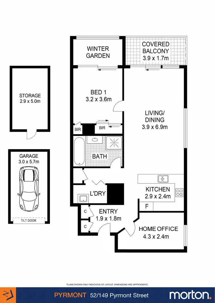 Floorplan of Homely apartment listing, 52/149-197 Pyrmont Street, Pyrmont NSW 2009
