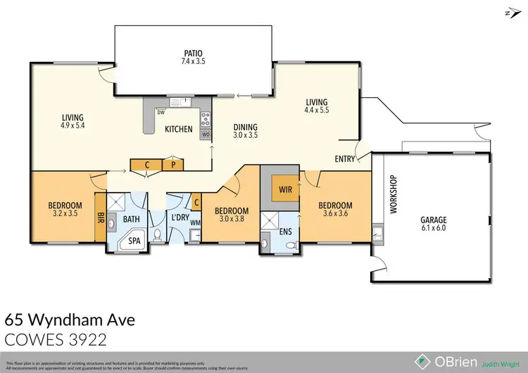 Floorplan of Homely house listing, 65 Wyndham Avenue, Cowes VIC 3922