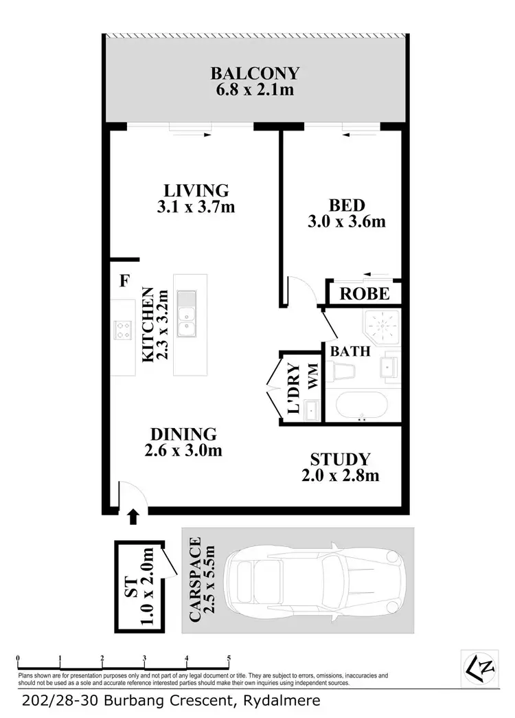 Floorplan of Homely unit listing, 202/28-30 Burbang Crescent, Rydalmere NSW 2116