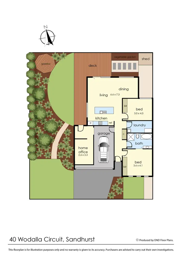 Floorplan of Homely house listing, 40 Wodalla Circuit, Sandhurst VIC 3977