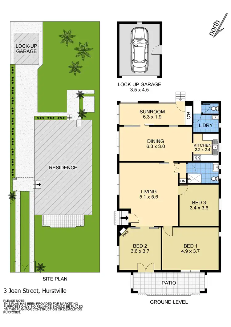Floorplan of Homely house listing, 3 Joan Street, Hurstville NSW 2220