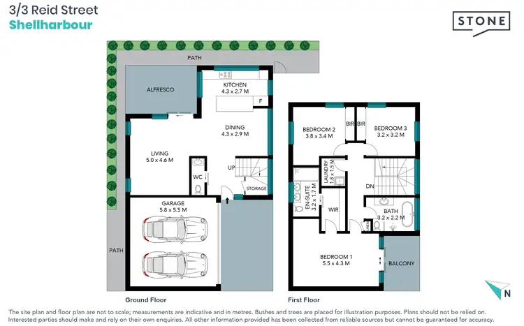 Floorplan of Homely townhouse listing, 3/3 Reid Street, Shellharbour NSW 2529