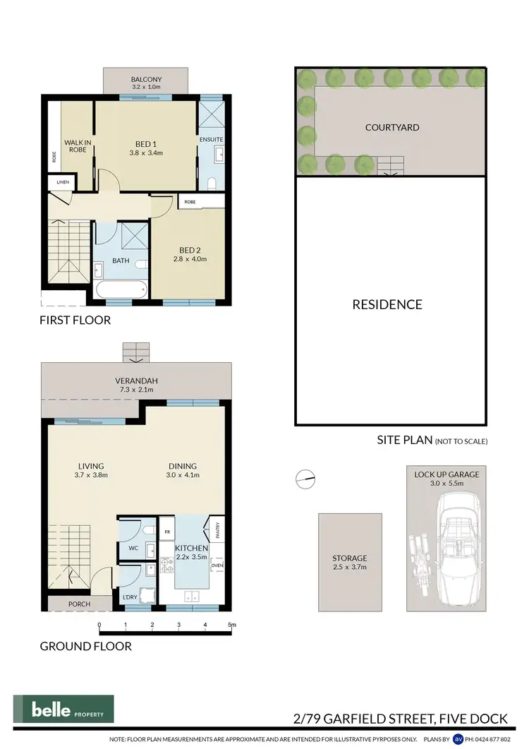 Floorplan of Homely townhouse listing, 2/79 Garfield Street, Five Dock NSW 2046
