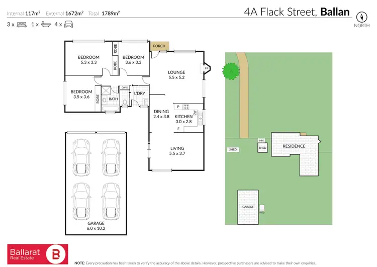 Floorplan of Homely house listing, 4A Flack Street, Ballan VIC 3342
