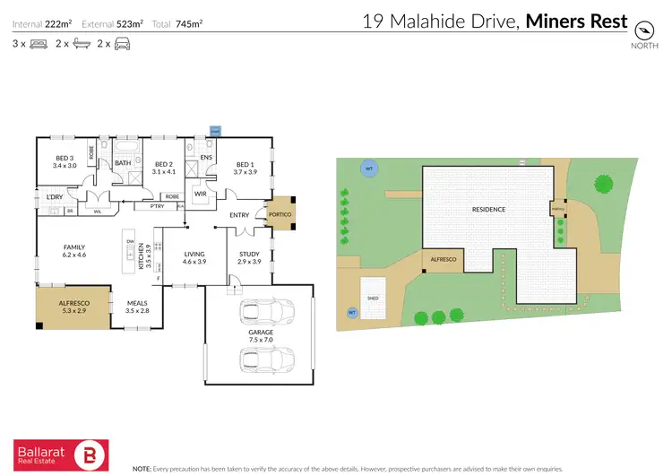 Floorplan of Homely house listing, 19 Malahide Drive, Miners Rest VIC 3352