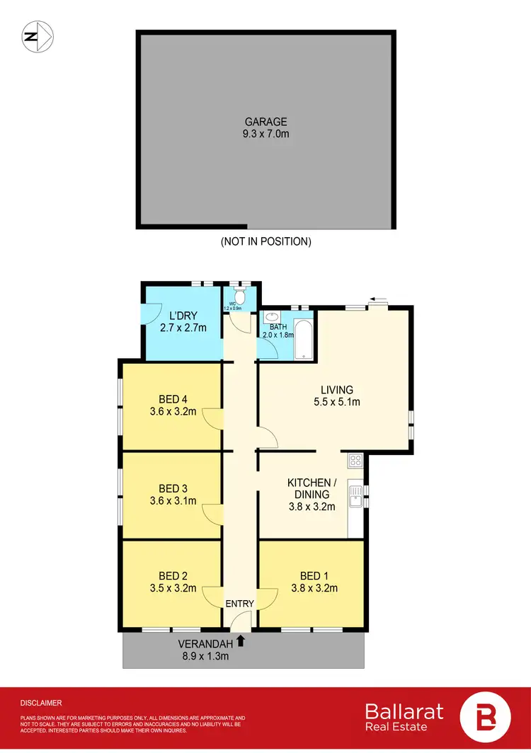 Floorplan of Homely house listing, 96 Beverin Street, Sebastopol VIC 3356
