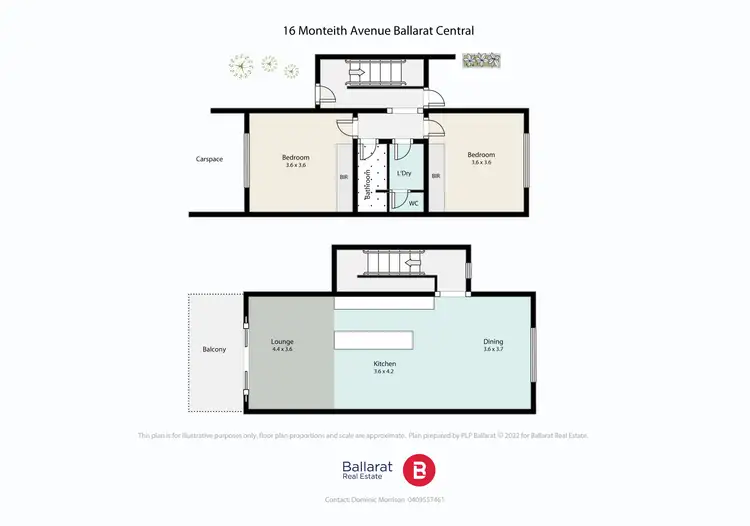 Floorplan of Homely townhouse listing, 16 Monteith Place, Ballarat Central VIC 3350
