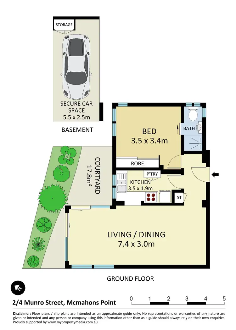Floorplan of Homely apartment listing, 2/4 Munro Street, Mcmahons Point NSW 2060