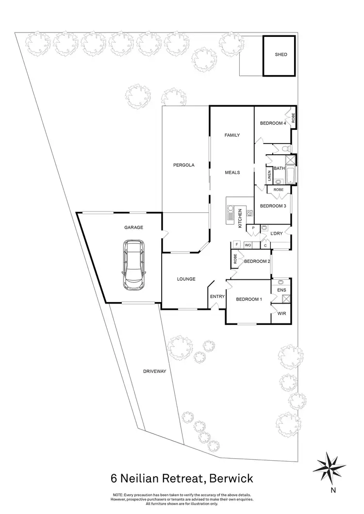 Floorplan of Homely house listing, 6 Neilian Retreat, Berwick VIC 3806