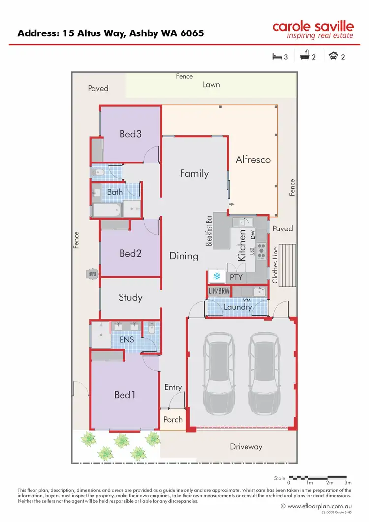 Floorplan of Homely house listing, 15 Altus Way, Ashby WA 6065
