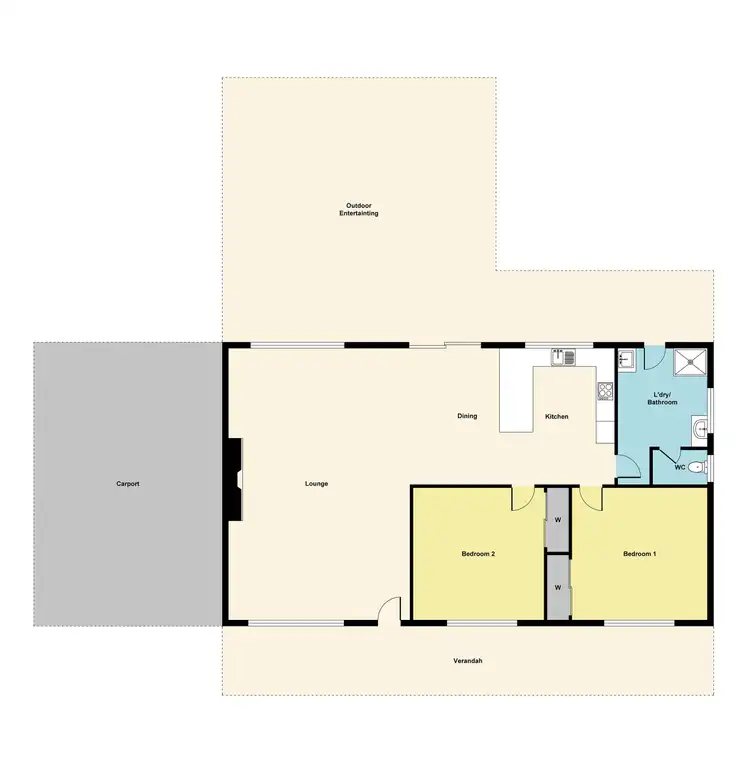 Floorplan of Homely rural property listing, 44 Menzies Drive, Daisy Hill VIC 3465