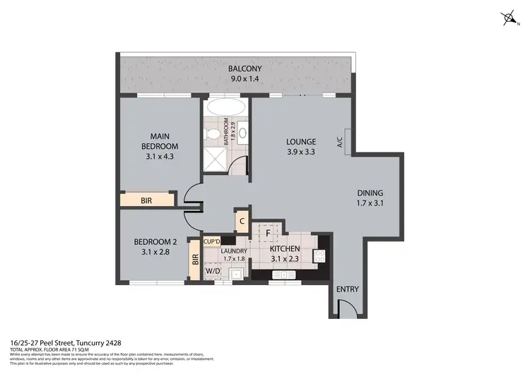 Floorplan of Homely unit listing, 16/25-27 Peel Street, Tuncurry NSW 2428