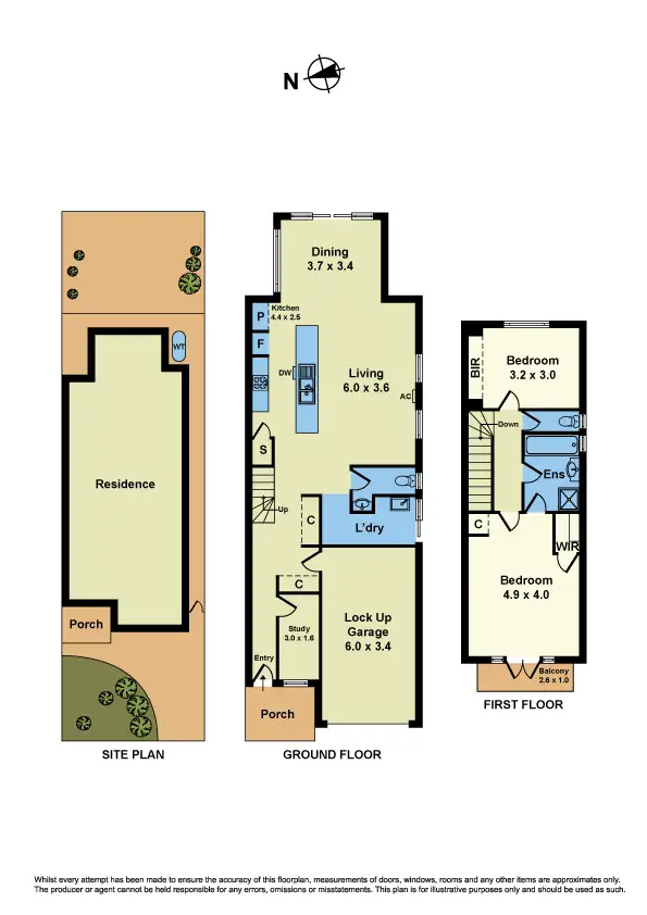Floorplan of Homely townhouse listing, 36B Lynch Street, Sunshine VIC 3020