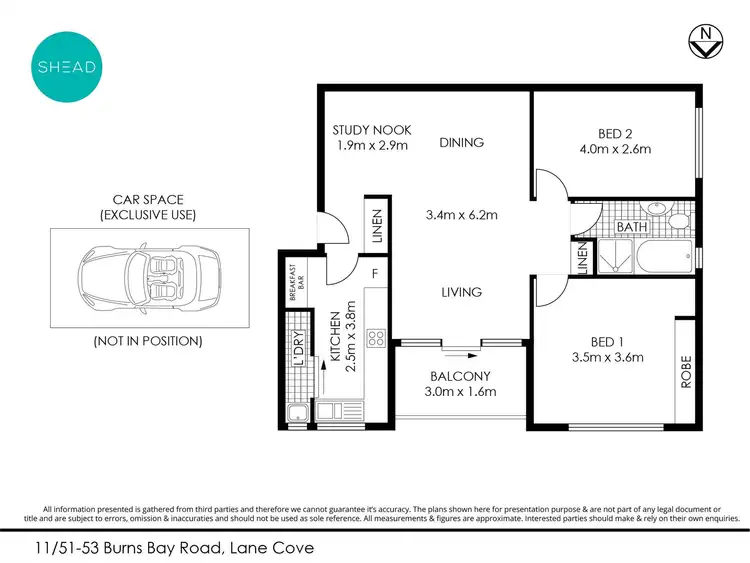 Floorplan of Homely apartment listing, 11/51-53 Burns Bay Road, Lane Cove NSW 2066