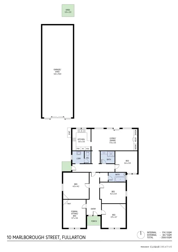 Floorplan of Homely house listing, 10 Marlborough Street, Fullarton SA 5063