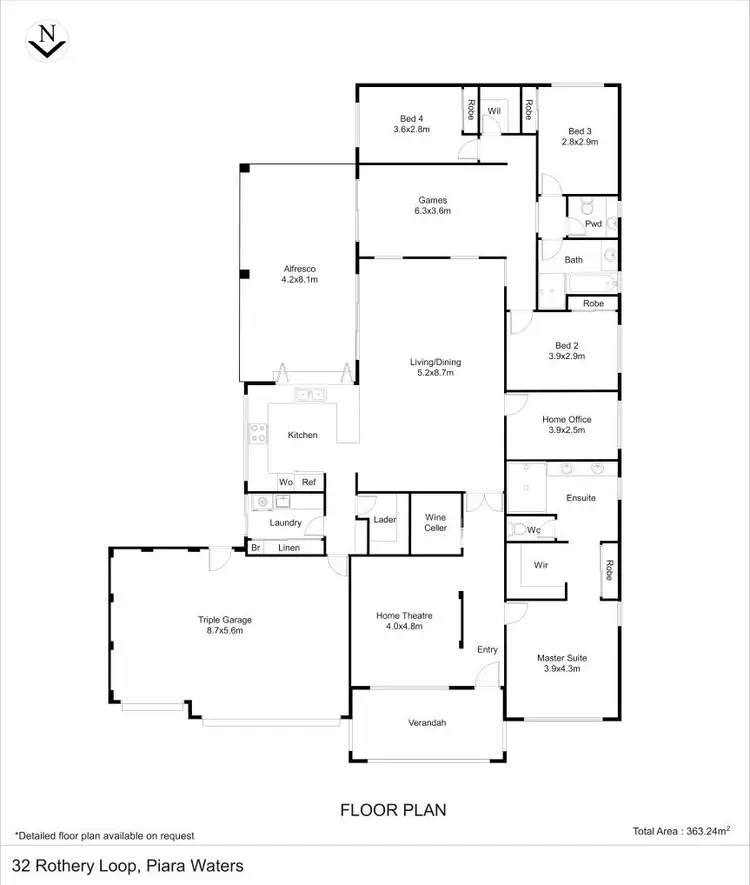 Floorplan of Homely house listing, 32 Rothery Loop, Piara Waters WA 6112
