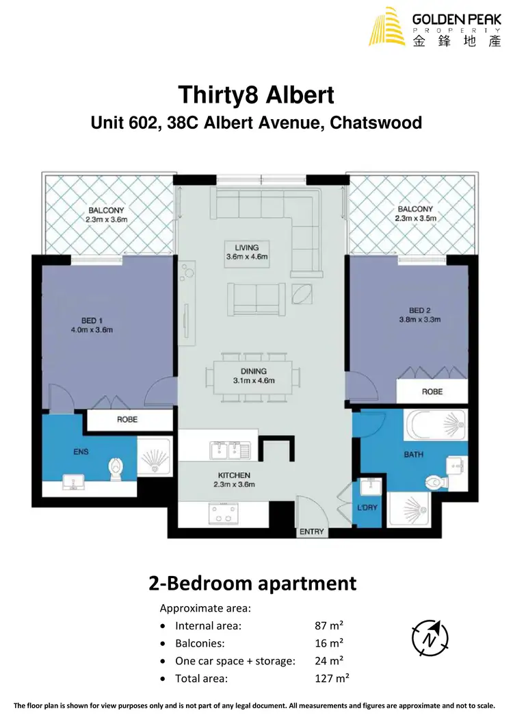 Floorplan of Homely apartment listing, 602/38C Albert Avenue, Chatswood NSW 2067