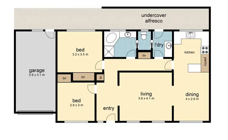 Floorplan of Homely unit listing, 3/40 Rosemore Road, Rosebud VIC 3939