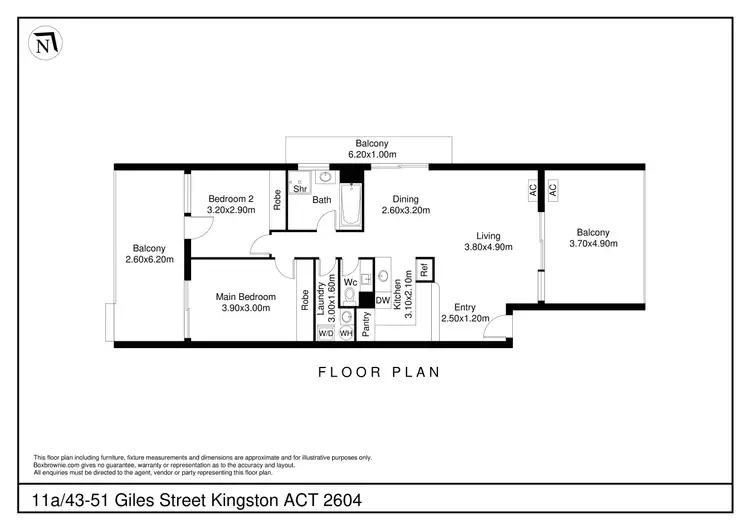 Floorplan of Homely apartment listing, 11a/43-51 Giles Street, Kingston ACT 2604