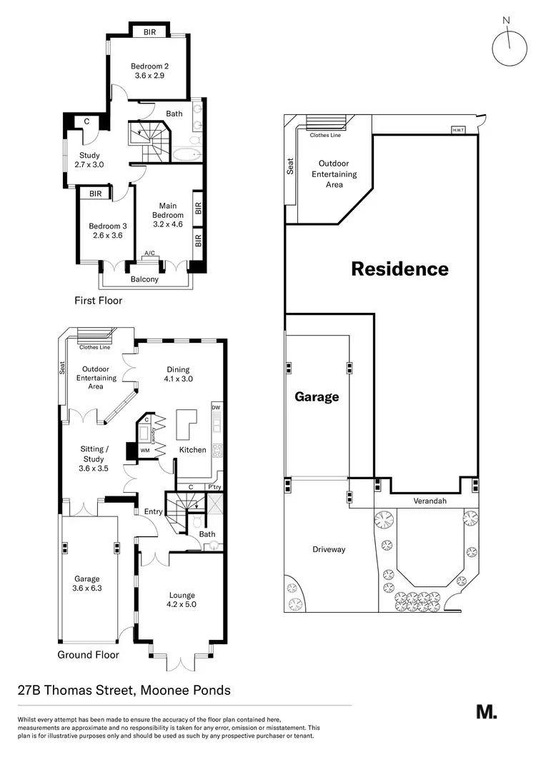 Floorplan of Homely townhouse listing, 27B Thomas Street, Moonee Ponds VIC 3039
