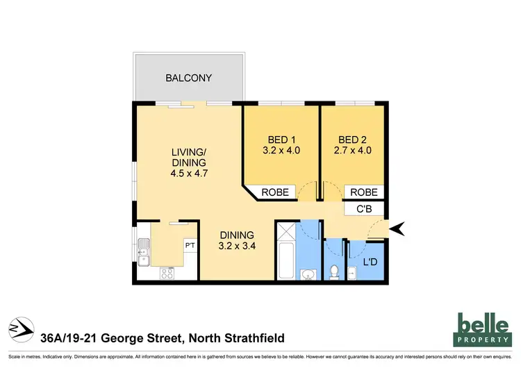 Floorplan of Homely apartment listing, 36a/19-21 George Street, North Strathfield NSW 2137