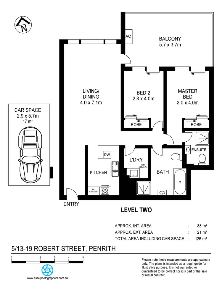 Floorplan of Homely apartment listing, 5/13-19 Robert Street, Penrith NSW 2750