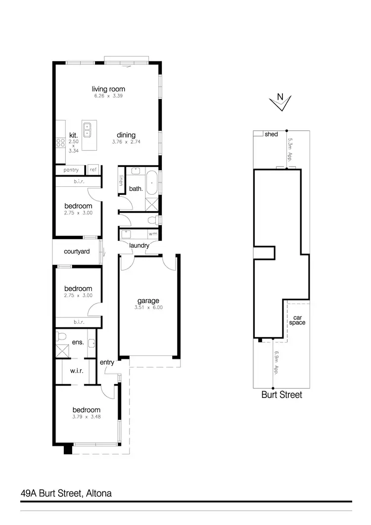 Floorplan of Homely unit listing, 49a Burt Street, Altona VIC 3018