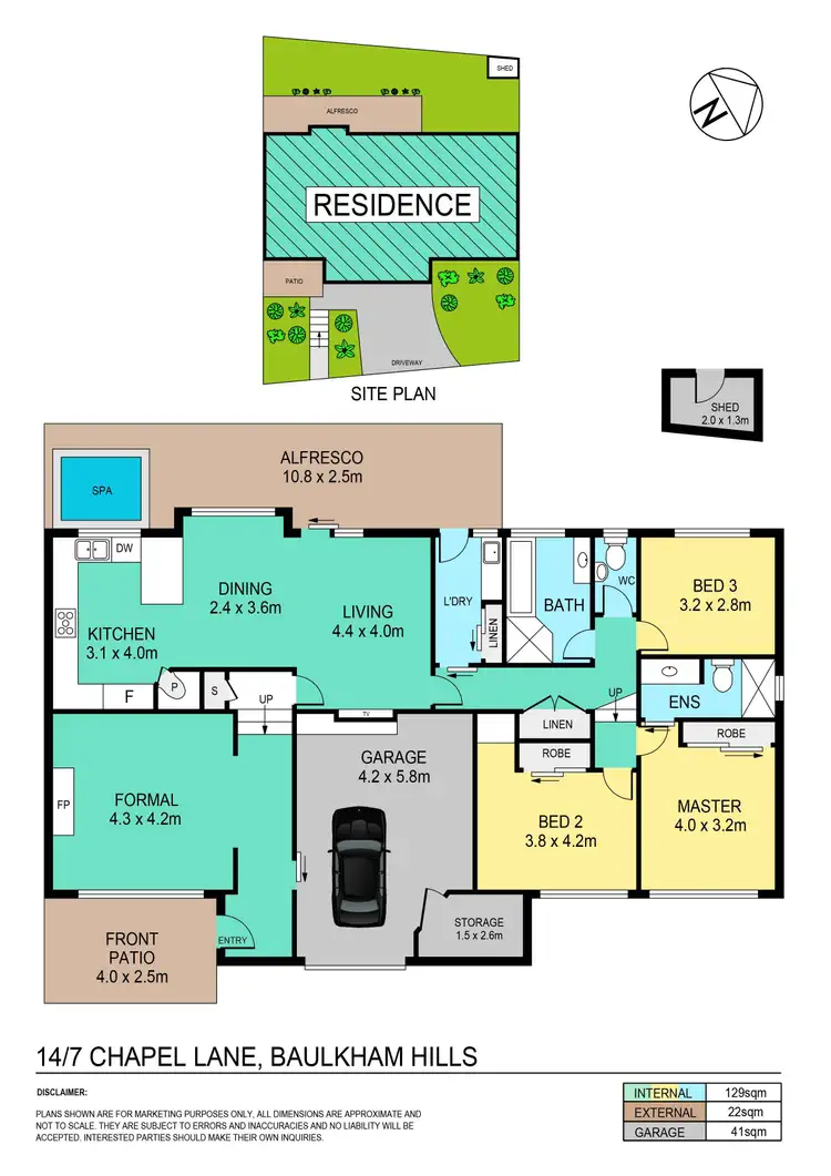 Floorplan of Homely villa listing, 14/7 Chapel Lane, Baulkham Hills NSW 2153