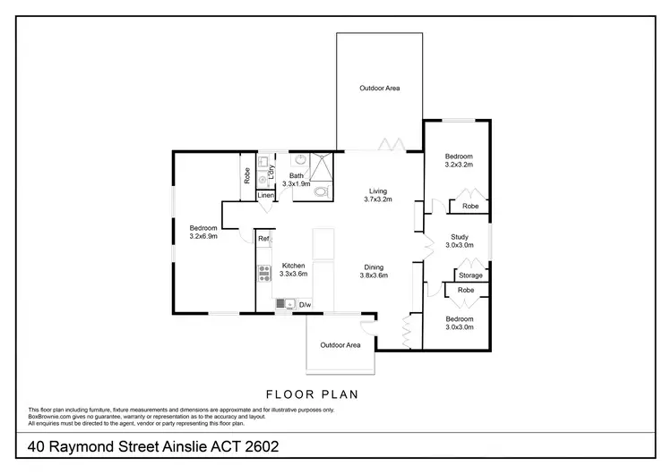 Floorplan of Homely house listing, 40 Raymond Street, Ainslie ACT 2602