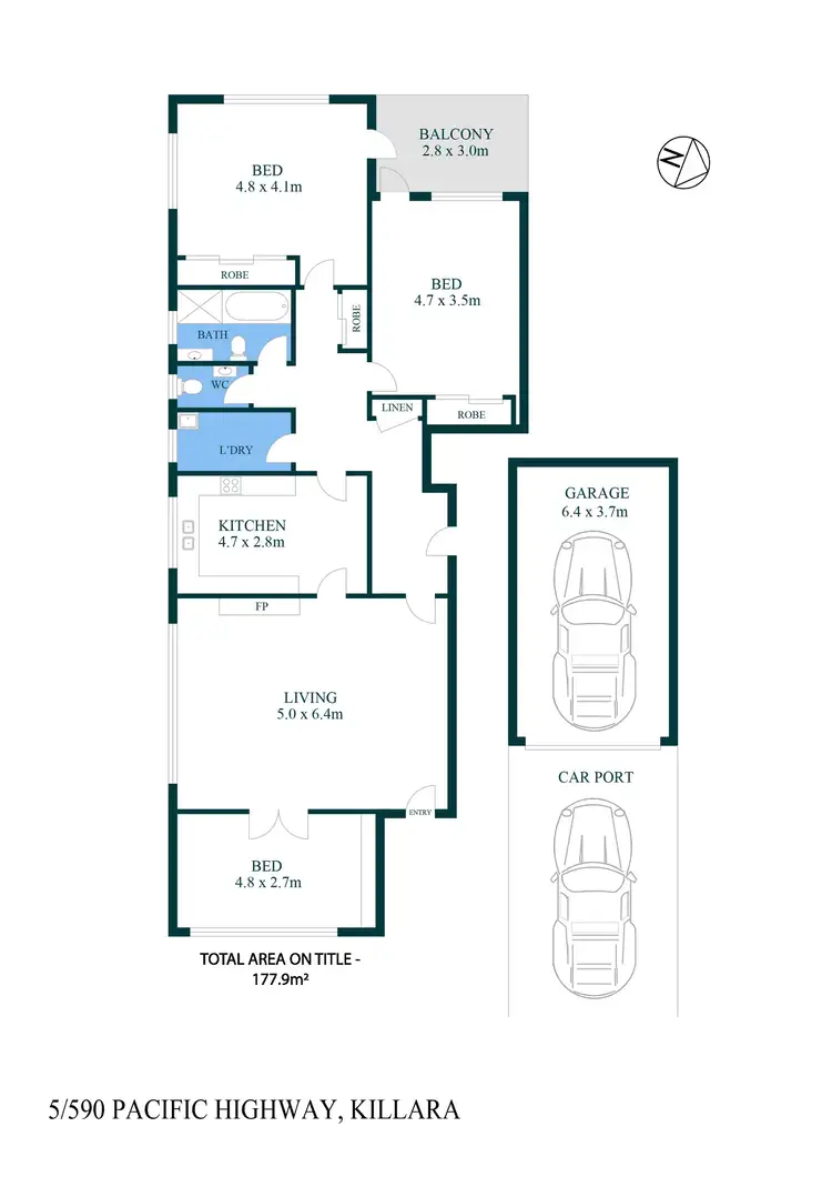 Floorplan of Homely apartment listing, 5/590 Pacific Highway, Killara NSW 2071