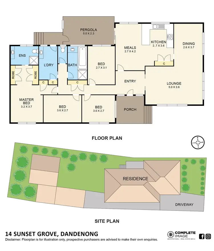 Floorplan of Homely house listing, 14 Sunset Grove, Dandenong VIC 3175