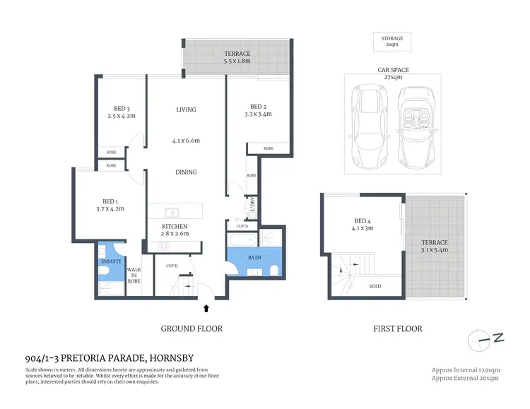 Floorplan of Homely apartment listing, 904/1-3 Pretoria Parade, Hornsby NSW 2077