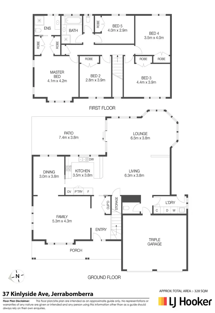 Floorplan of Homely house listing, 37 Kinlyside Avenue, Jerrabomberra NSW 2619