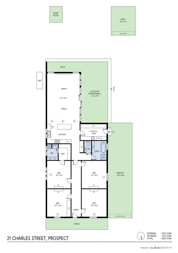 Floorplan of Homely house listing, 21 Charles Street, Prospect SA 5082
