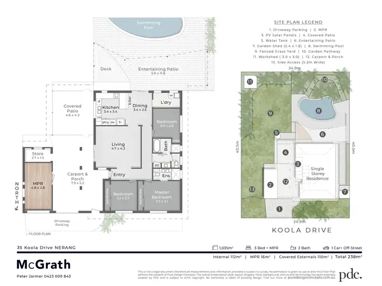 Floorplan of Homely house listing, 35 Koola Drive, Nerang QLD 4211