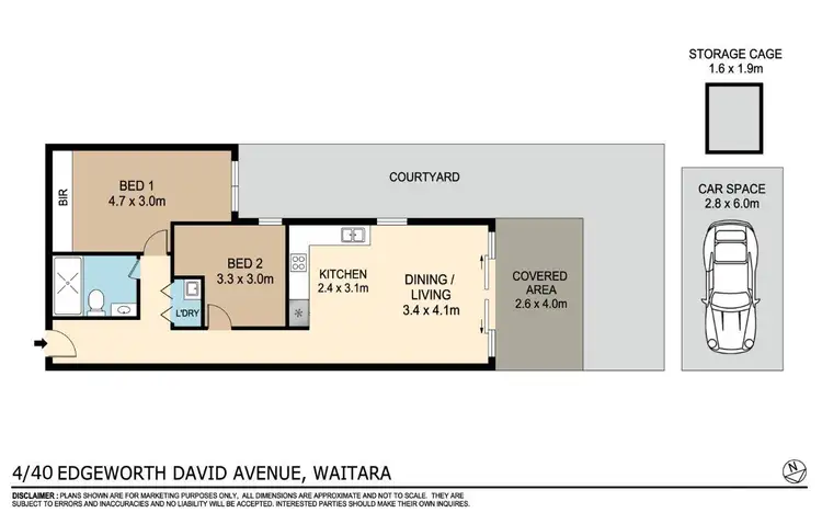 Floorplan of Homely apartment listing, 4/40-44 Edgeworth David Avenue, Waitara NSW 2077
