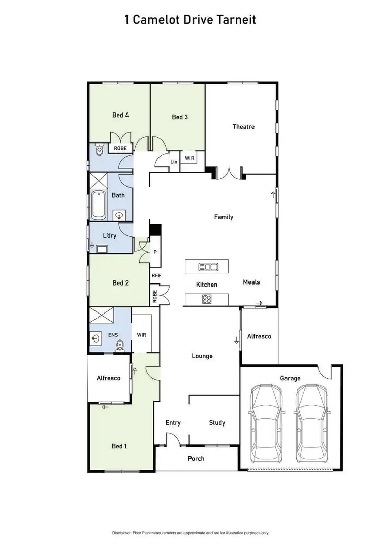 Floorplan of Homely house listing, 1 Camelot Drive, Tarneit VIC 3029